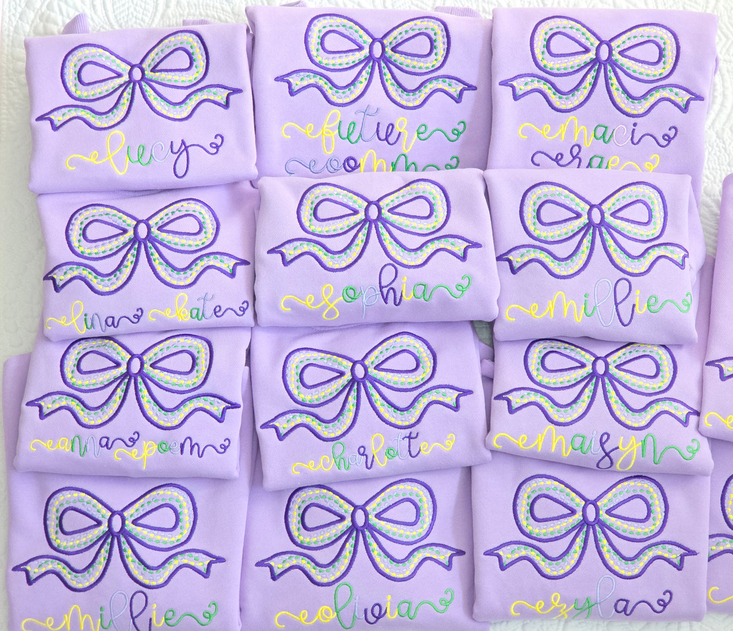 Mardi Gras Bow Sweatshirt