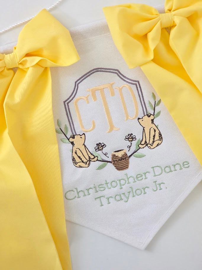 Storybook Bear Newborn Door Hanger