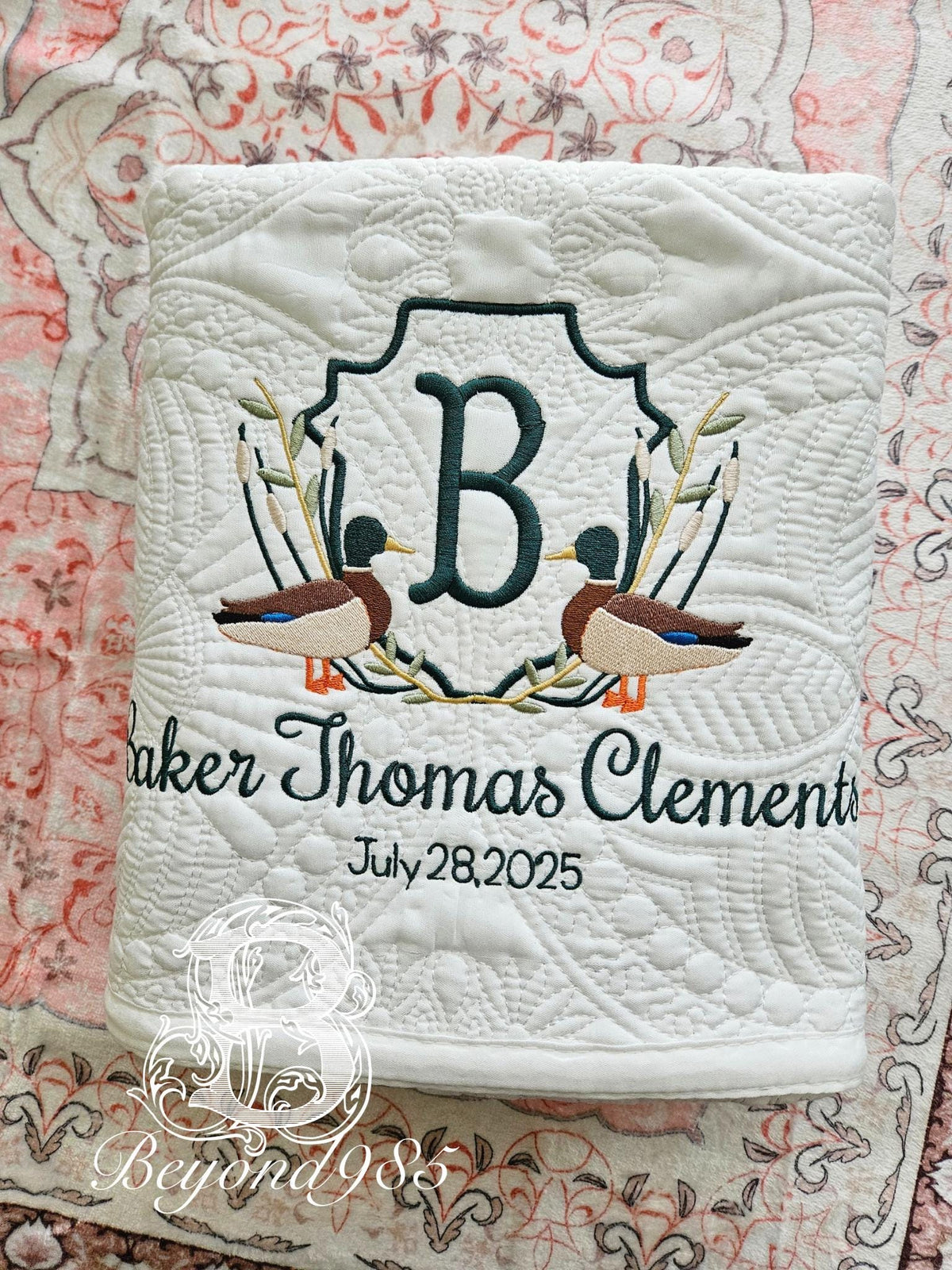 Heirloom Crib Quilt: Mallard Crest