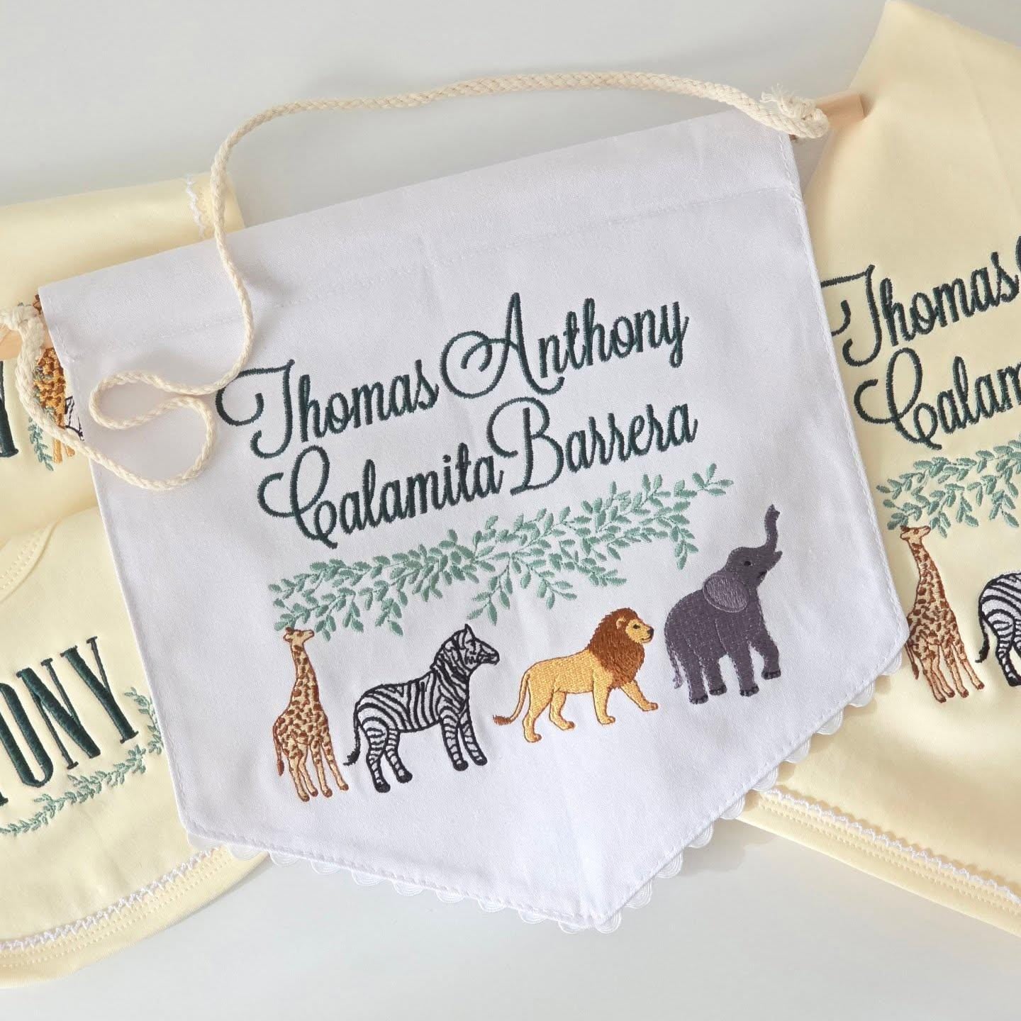 Safari Theme Newborn Door Hanger