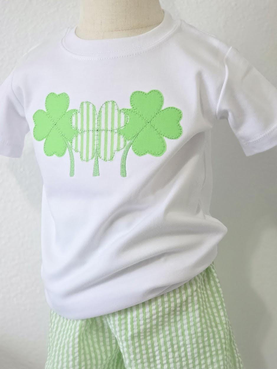 Shamrock Shirt & Seersucker Shorts Outfit