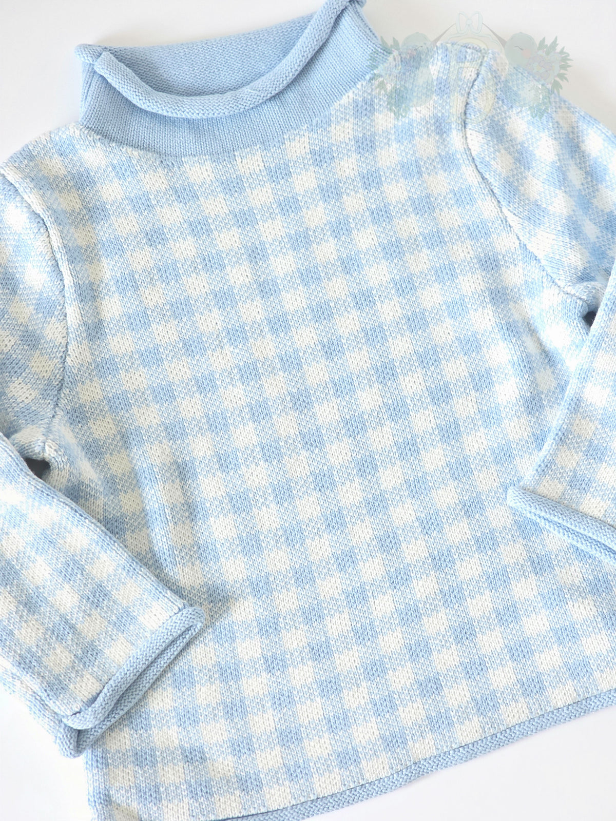 Gingham Roll Neck Sweaters - Hampton James Extras