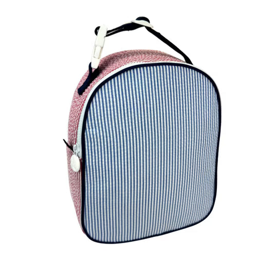 Mint Seersucker Lunch Box | Boys