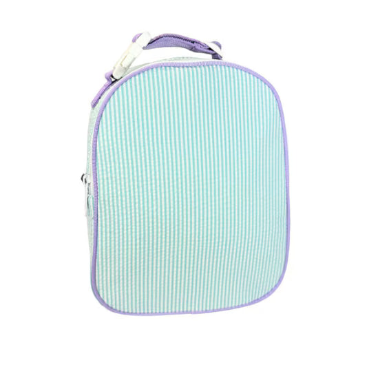 Mint Seersucker Lunch Box | Girls