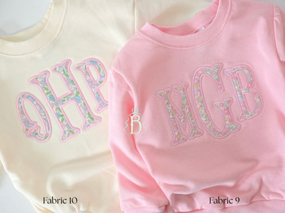 Girls Sweatshirts | Applique Monogram