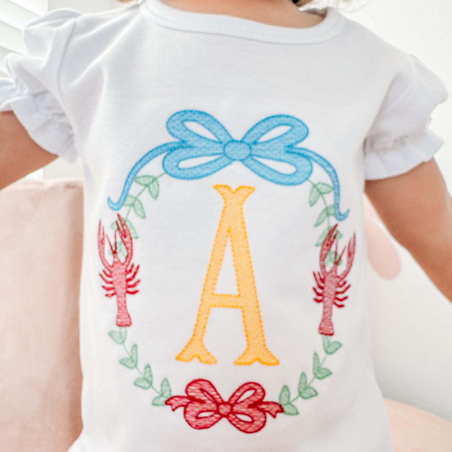Girls' Crawfish Monogram Shirt