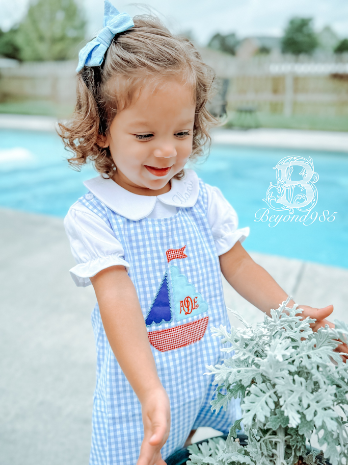 Sailboat Gingham Dress