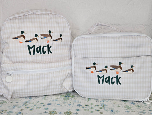 NEW!! Mallards Backpack and Travel Set
