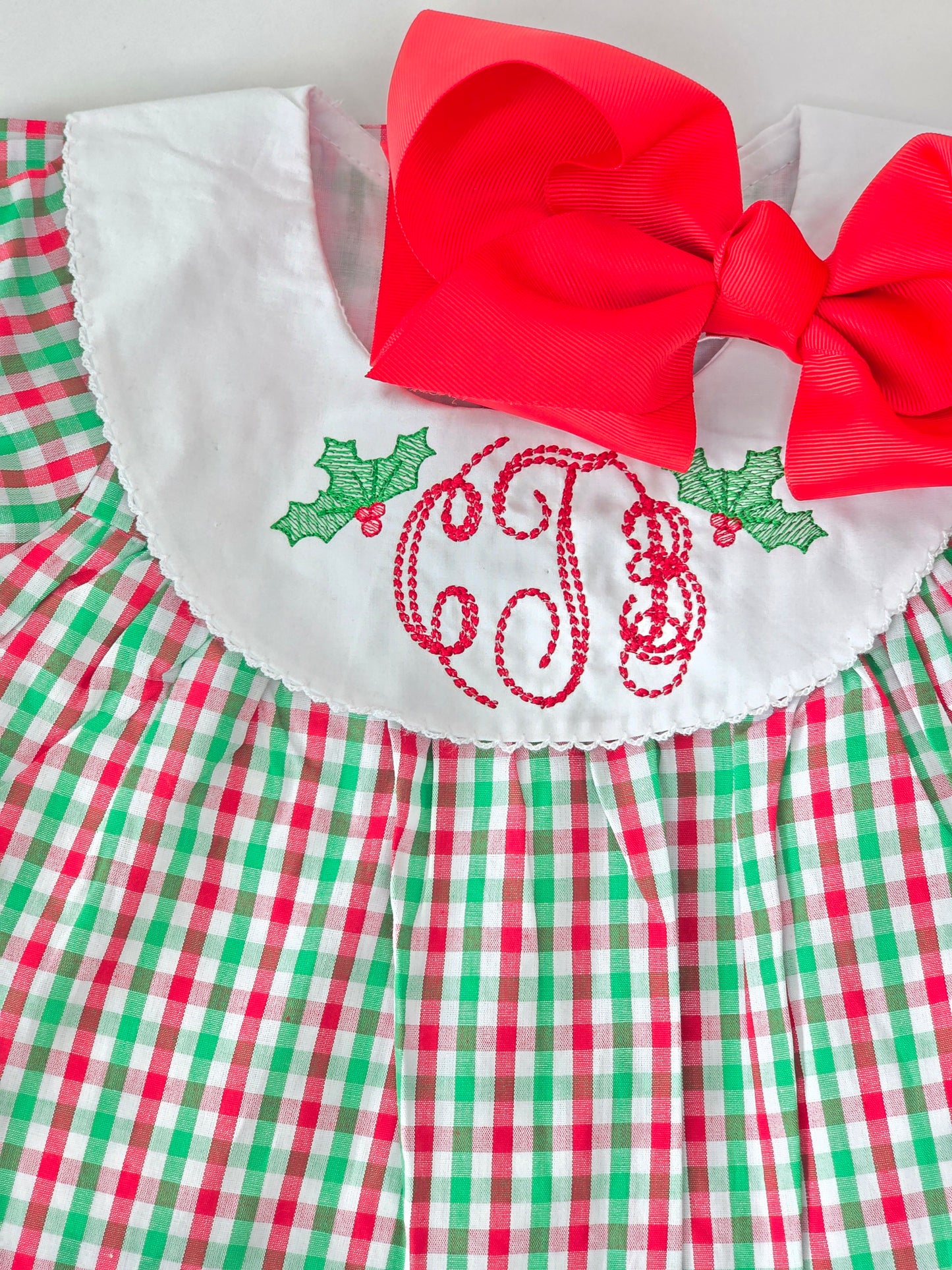 Christmas Plaid Bishop Bubble