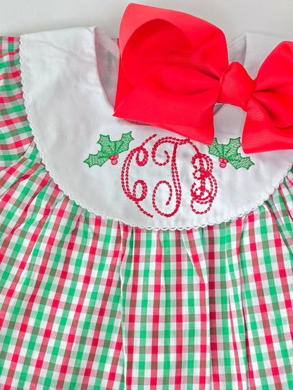Christmas Plaid Bishop Bubble