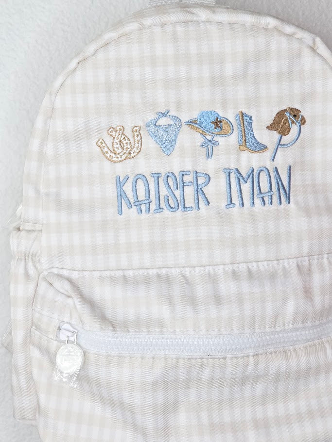 Western Gingham Backpack