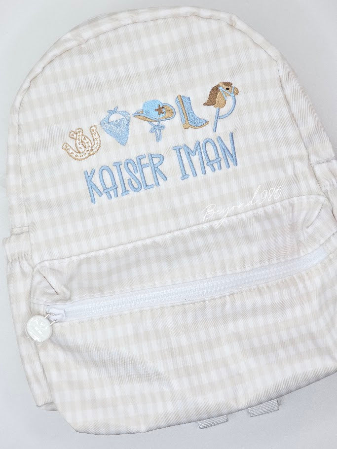 Western Gingham Backpack