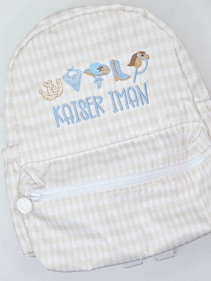 Western Gingham Backpack