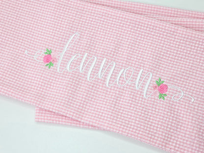 Floral Name Newborn Sash