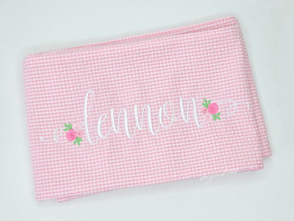 Floral Name Newborn Sash