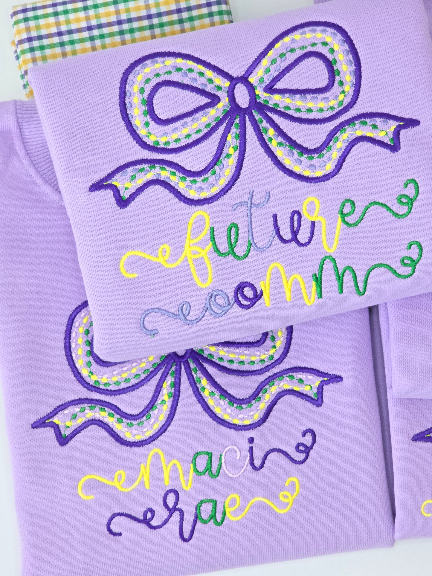 Mardi Gras Bow Sweatshirt