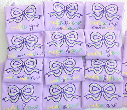 Mardi Gras Bow Sweatshirt