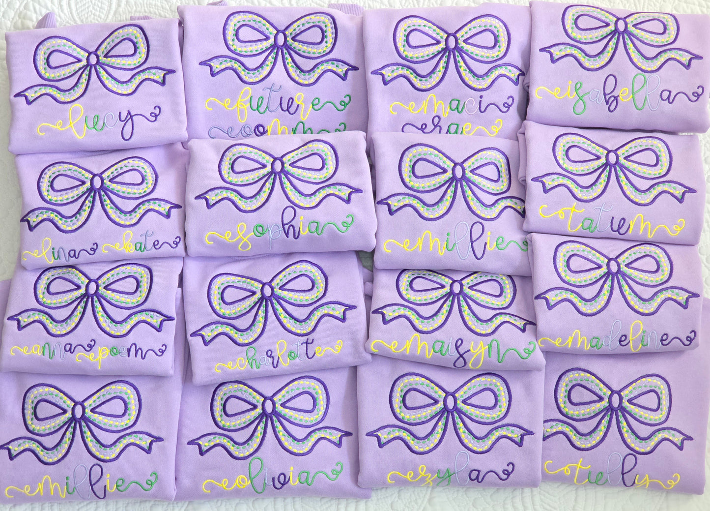 Mardi Gras Bow Sweatshirt