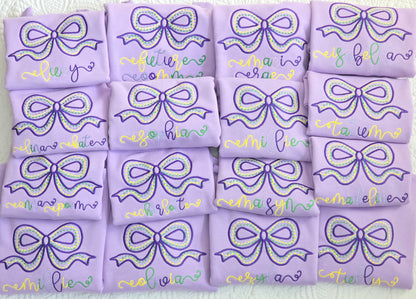 Mardi Gras Bow Sweatshirt