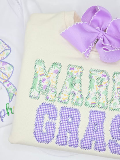 Mardi Gras Sweatshirt | Cream
