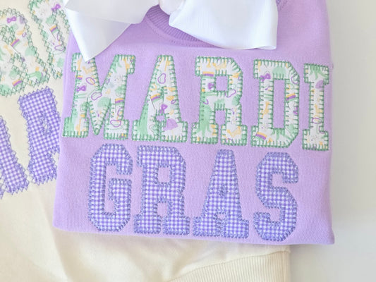 Mardi Gras Sweatshirt | Lavender