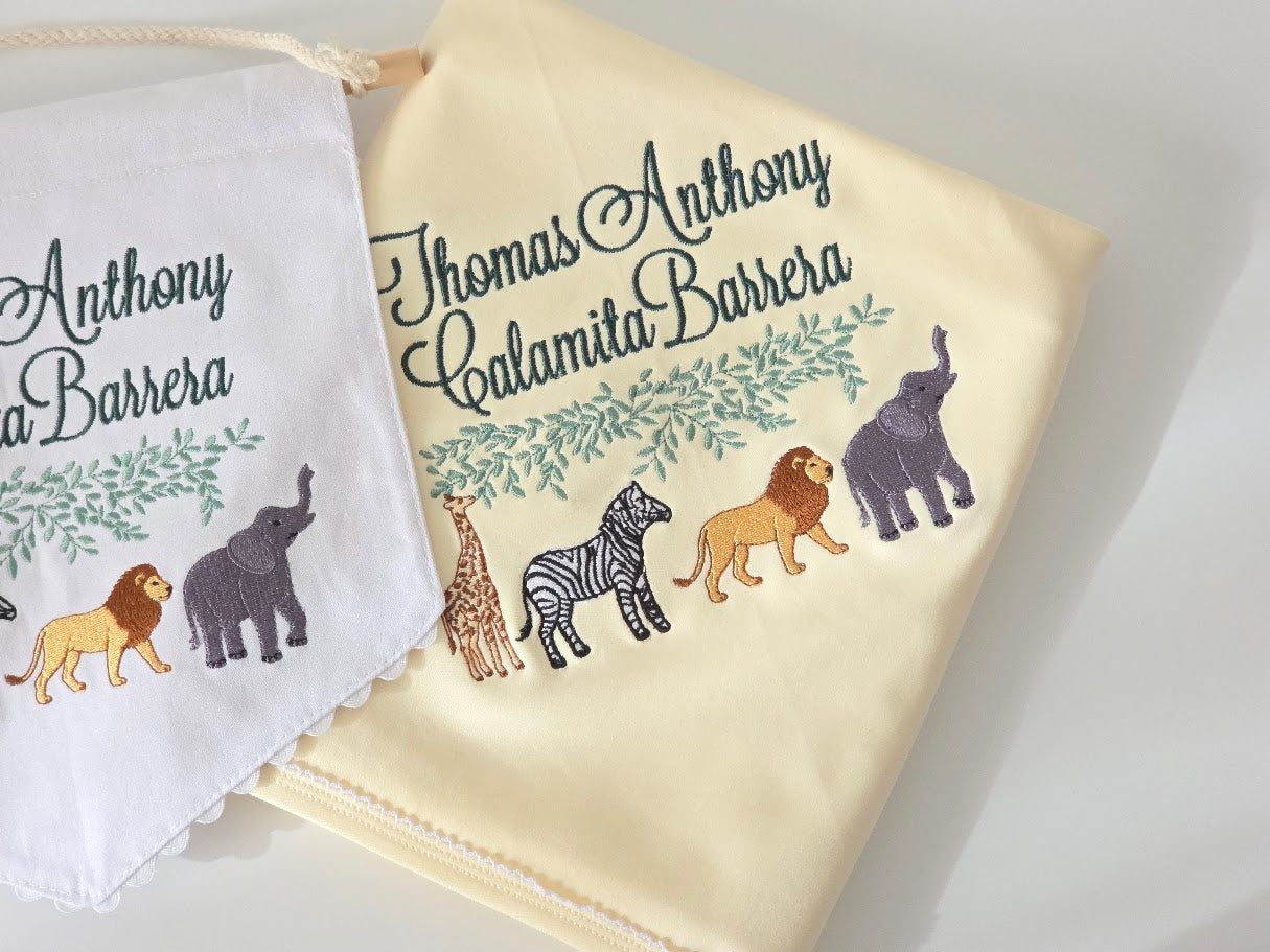 Nursery Inspired Personalized Baby Blanket