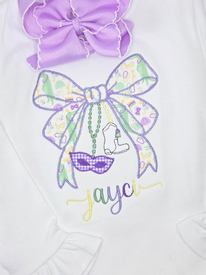 Mardi Gras Bow with Charms