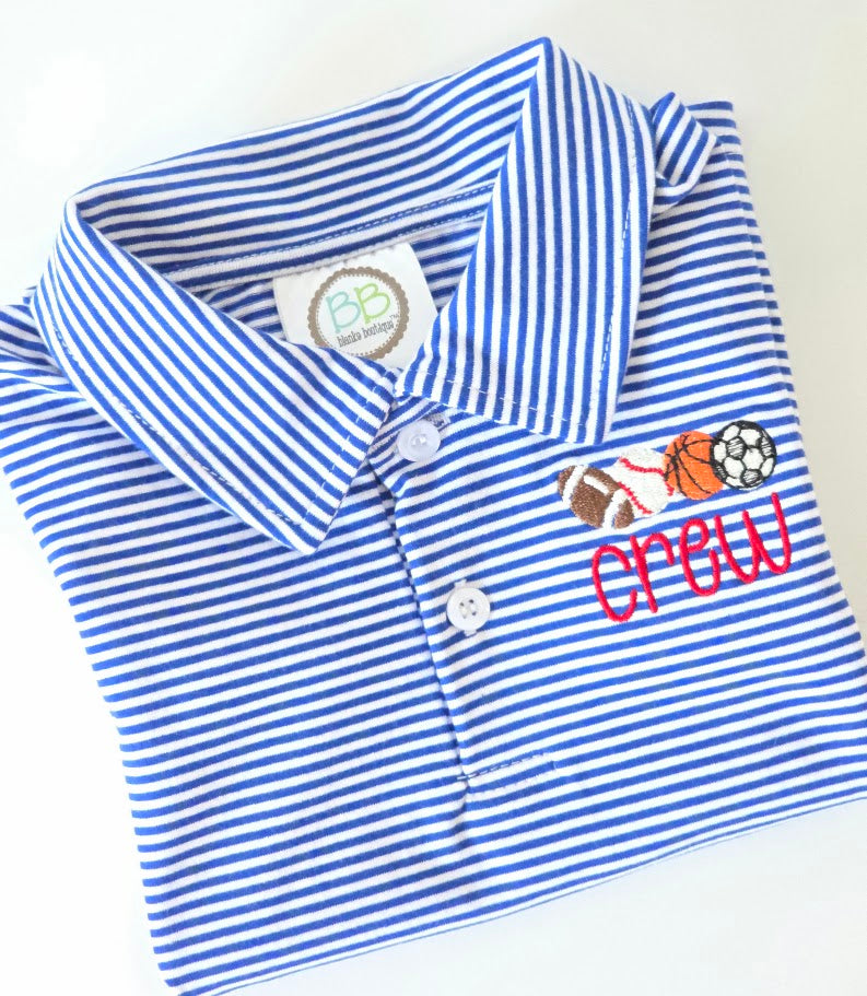 Boys Striped Polo Shirt & Romper