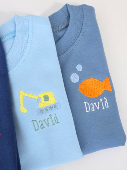 Boys Back To School Pocket T-Shirts - Long Sleeve