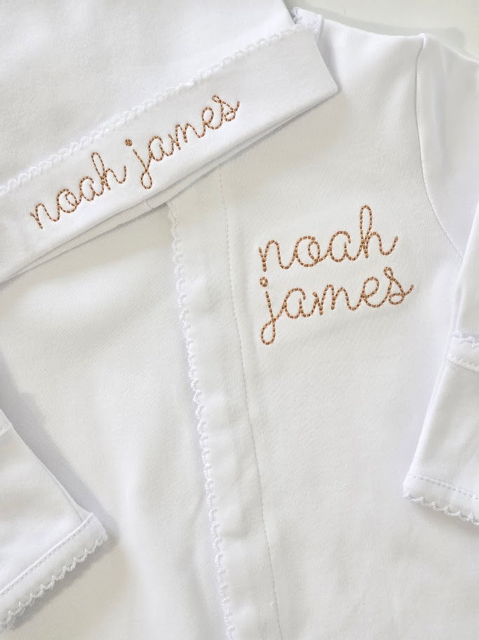 Picot Trim Baby Footies