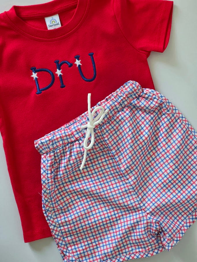 Boys Patriotic Name Shirt