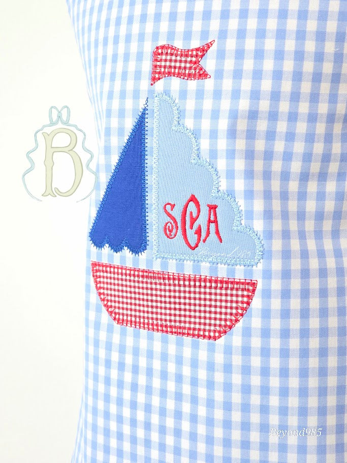 Sailboat Gingham Dress