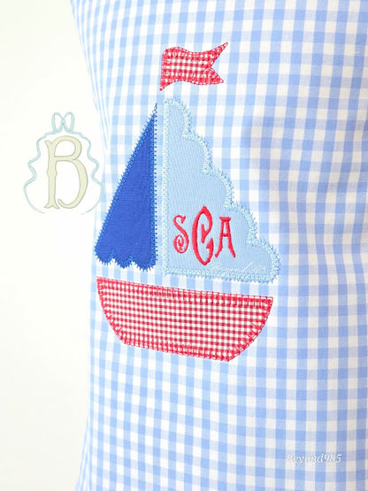 Sailboat Gingham Dress