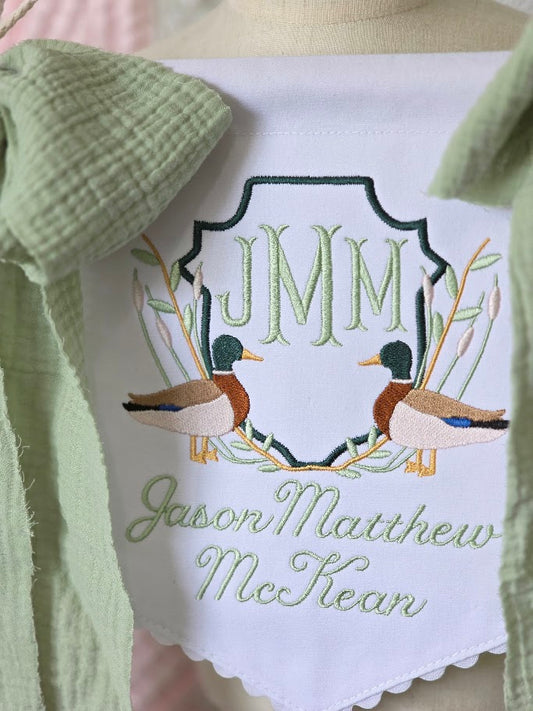 Mallard Monogram Newborn Door Hanger