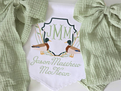 Mallard Monogram Newborn Door Hanger