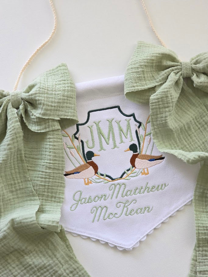 Mallard Monogram Newborn Door Hanger