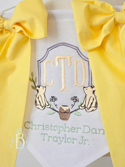 Storybook Bear Newborn Door Hanger