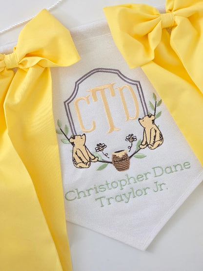 Storybook Bear Newborn Door Hanger