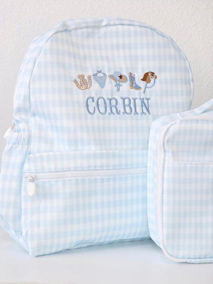 Western Gingham Backpack