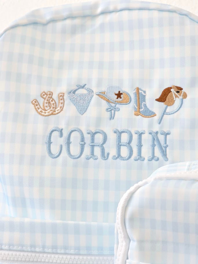 Western Gingham Backpack