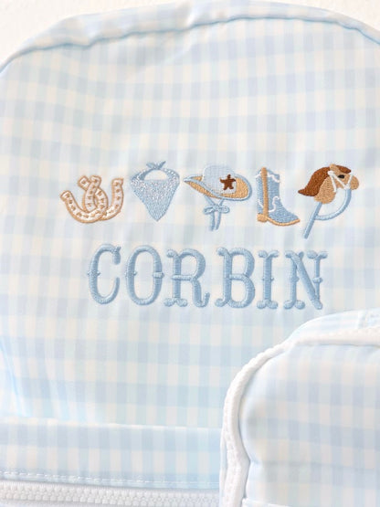 Western Gingham Backpack