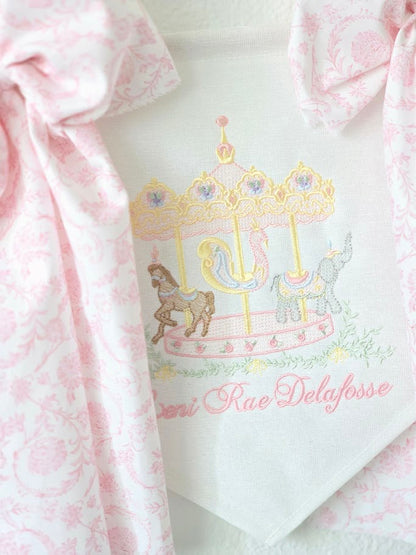 Heirloom Carousel Newborn Baby Banner