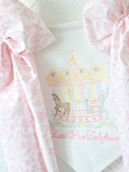 Heirloom Carousel Newborn Baby Banner
