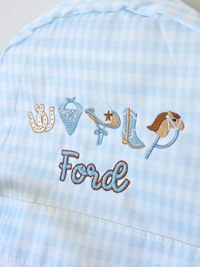 Western Gingham Backpack