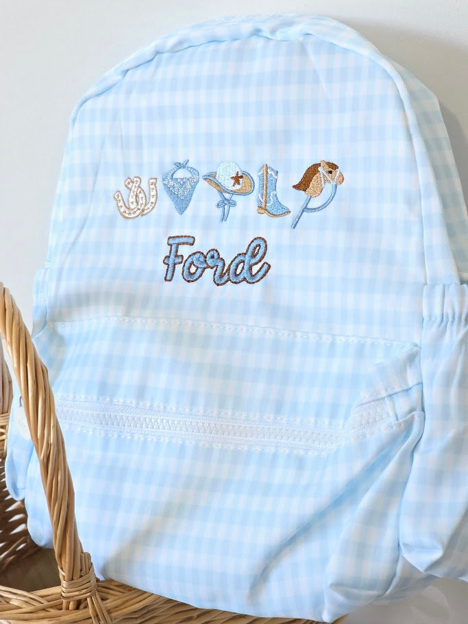 Western Gingham Backpack