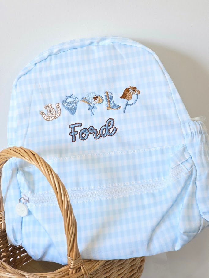 Western Gingham Backpack