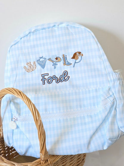 Western Gingham Backpack