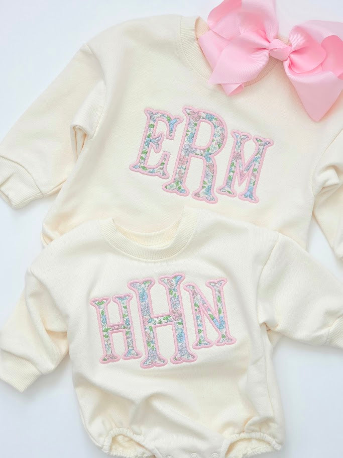 Girls Sweatshirts | Applique Monogram