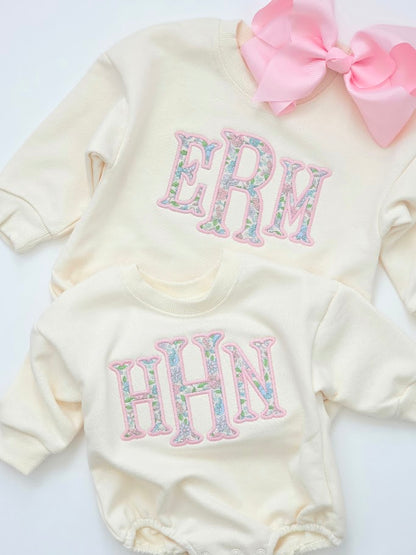 Girls Sweatshirts | Applique Monogram