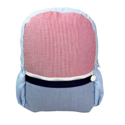 Mint Seersucker Backpack | Boys